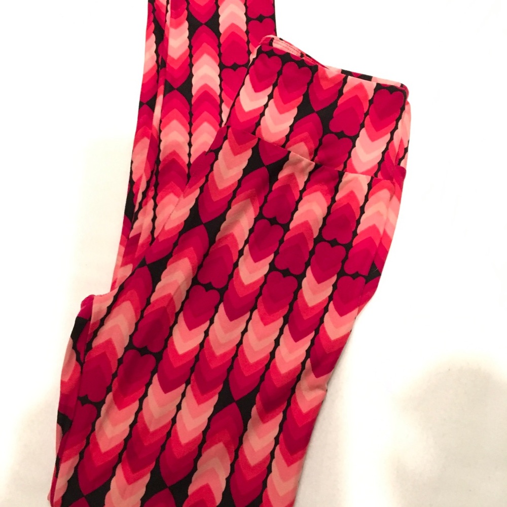 Lularoe women heart print leggings size OS